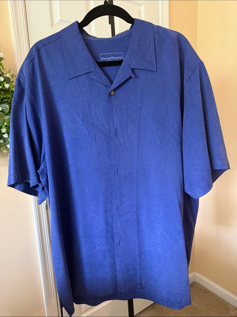 Tommy Bahama Royal Blue Short-Sleeve Camp Shirt